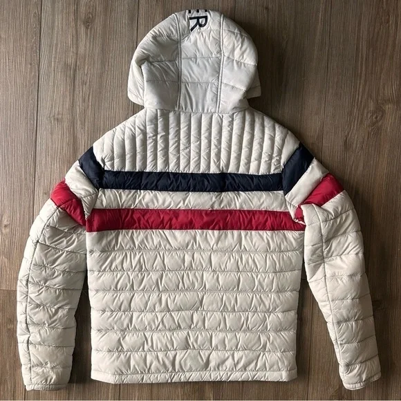 Tommy Hilfiger | Quilted Color Blocked Hooded Puffer Jacket (Small) - Picture 3 of 16
